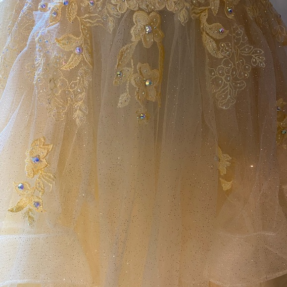 Ellie Wilde Yellow Gown with Glittering Details - Picture 3 of 12